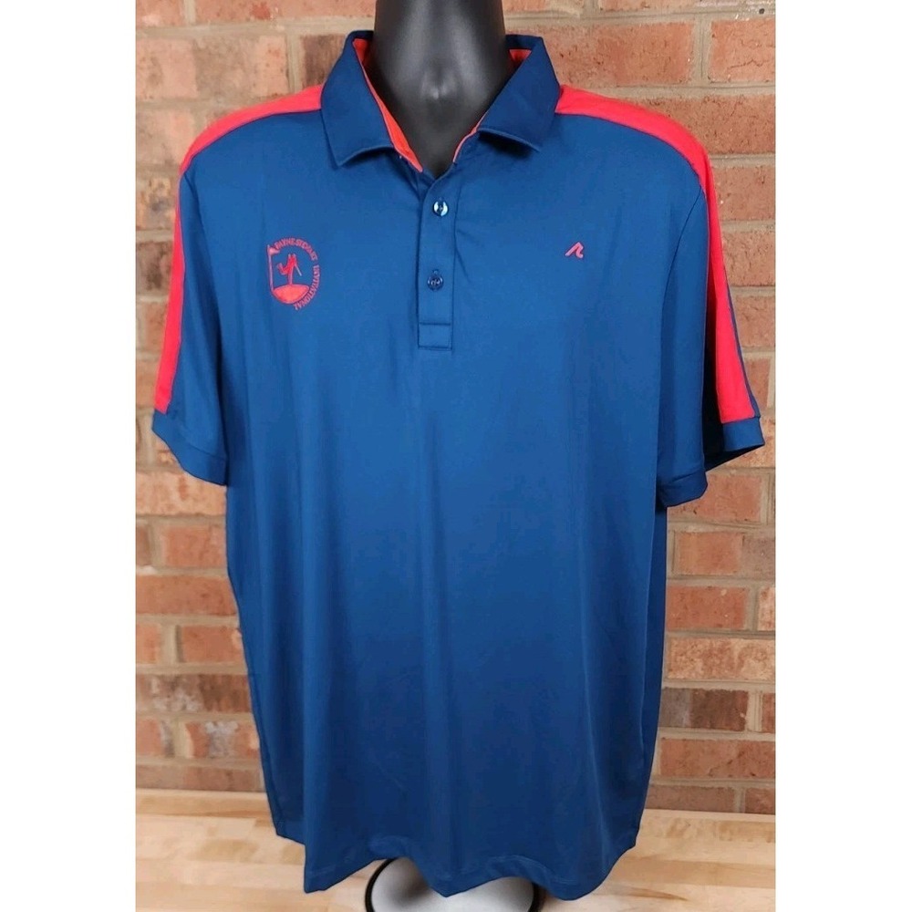 Redvanly Golf Evans Polo Shirt Payne Stewart Invitational Blue Red Mens XL